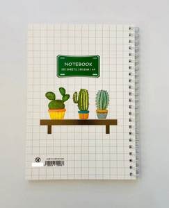 מחברת ספירלה 120 דף קקטוס שורה A4 