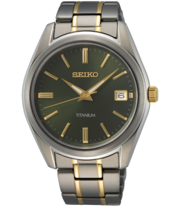 SEIKO SUR377P1 שעון טיטניום סולארי וזכוכית ספיר