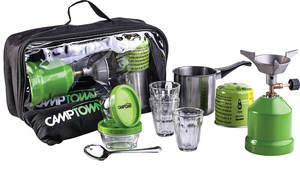 ערכת קפה בתיק ירוק טרוול  Camptown