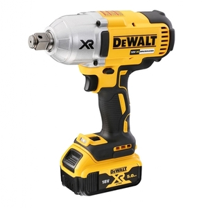 גוף מפתח בוקסות D1/2 נטען בראשלס + 2 סוללות DeWALT 18V 5AH 