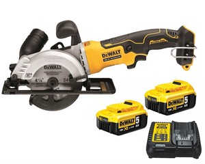 מסור עגול מיני לעץ "4.5 DeWalt נטען 5Ah 18V
