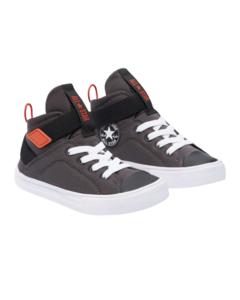  נעלי אולסטאר קונברס גבוהות לתינוקות בצבע אפור | 20-26 |  Converse Chuck Taylor All Star Superplay Knit Toddler Laced High Top Storm Wind