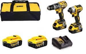 סט מברגת אימפקט + מברגה/מקדחה רוטטת 18V DeWALT סט מקצועי
