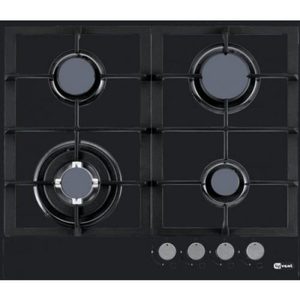 כיריים גז 4 להבות בישול בגימור זכוכית שחורה Ly Vent HOT656BL