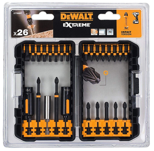 סט מקצועי 26 יח ביטים חזקים במיוחד לאימפקט במארז קשיח DEWALT IMPACT TORSION 