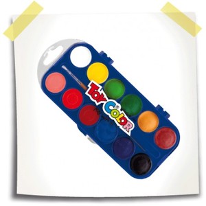 צבעי מים 12 כפתורים TOY COLOR