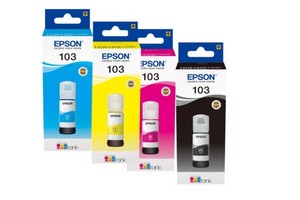 סט 4 בקבוקי דיו מקורי EPSON 103 Black ink bottle אפסון