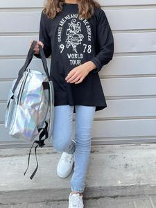 חולצה אוברסייזד עם דפוס