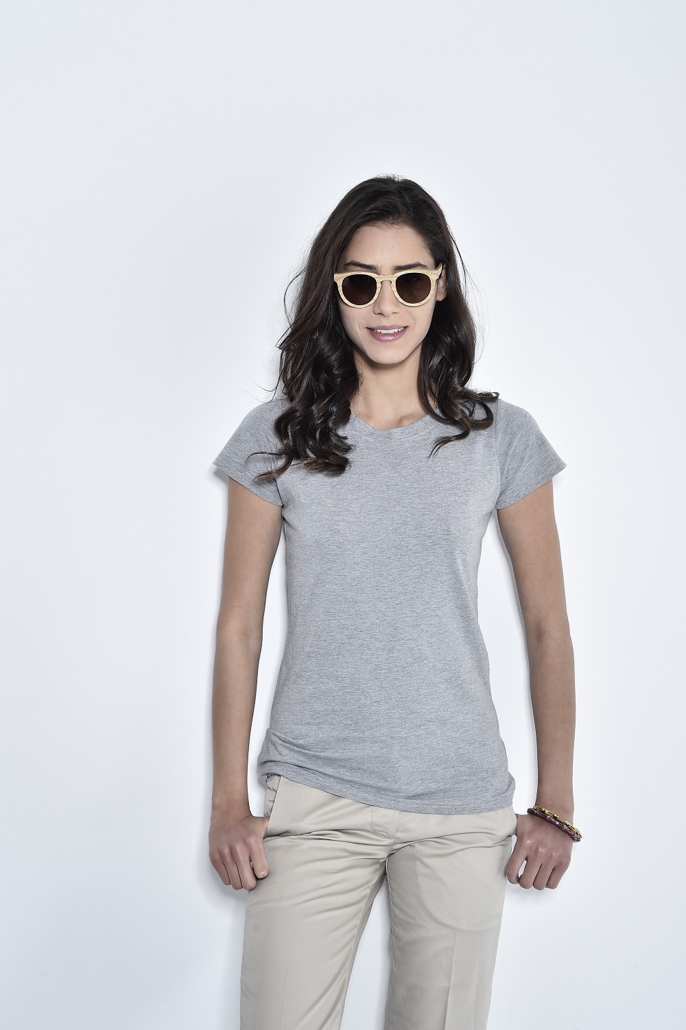  טריקו נשים שרוול קצר אפור