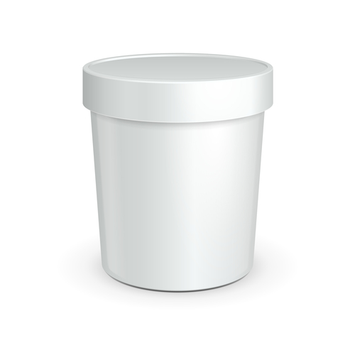 גביע קרטון לגלידה(פיינט) עם מכסה-500 מ