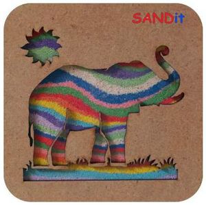 SANDit ערכה ליצירת תמונה עם חול צבעוני: פיל, מק"ט 4330