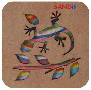 SANDit ערכה ליצירת תמונה עם חול צבעוני: לטאה, מק"ט 4336