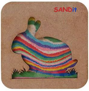 SANDit ערכה ליצירת תמונה עם חול צבעוני: ארנב, מק"ט 4338