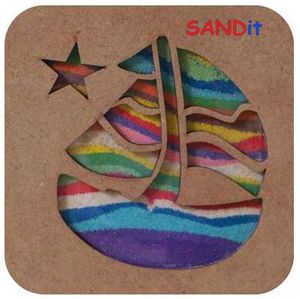 SANDit ערכה ליצירת תמונה עם חול צבעוני: מפרשית, מק"ט 4341