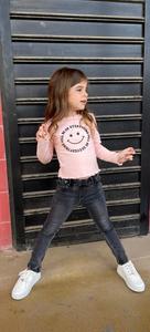 חולצת ריב עם דפוס סמיילי