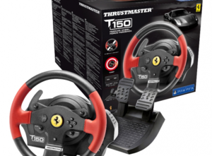  Thrustmaster T150 Ferrari Force Feedback Wheel PS5 PS4 PS3 PC PC הגה סוני מחשב כולל דוושות 