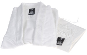 חליפת ג'ודו מידה 0 לבן 100 ס"מ BANZAY