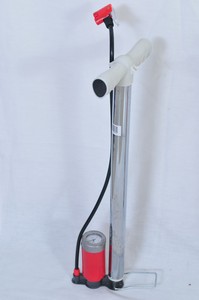 משאבה רגל כסוף + מד לחץ 60 ס"מ