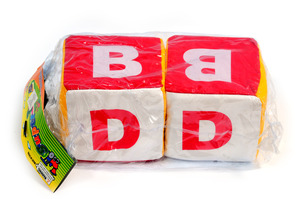 קוביה רכה 12 בד ס"מ ABC גדול - מחיר ליח'