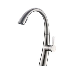 ברז מטבח נשלף גבוה שני מצבים ניקל מוברש דגם זואי