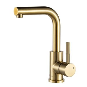 ברז פרח לכיור רחצה 90 מעלות זהב מוברש