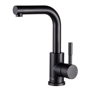 ברז פרח לכיור רחצה 90 מעלות שחור מט 