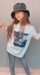 חולצה אוברסייזד עם פוטופרינט