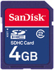 כרטיס זיכרון SANDISK SDHC 4GB  סנדיסק