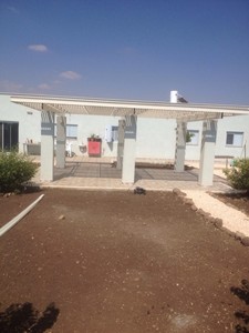 פרגולת אלומיניום מדגם: מצללה ציבורית