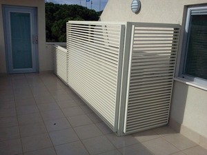 מסתור אלומיניום לכביסה / מזגן , מדגם : B