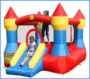 מתקן קפיצה טירה מרובע כולל מגלשה 9017 Happy hop