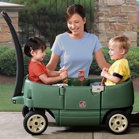 עגלה נגררת לשניים ירוקה Step 