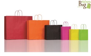 שקיות נייר ידית מגולגלת 32/42+13 שחור