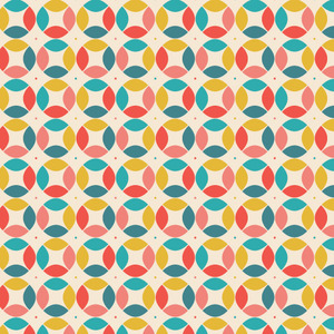 טפט קיר האובלים יוצרים עיגולים צבעוניים