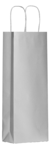 שקיות נייר 15/40+8 ידית מגולגלת כסף