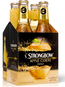 רבעיית סיידר Strongbow - סטרונגבאו 330 מ"ל (4 בקבוקים)