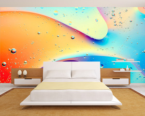 טפט גלים צבעוניים וטיפות